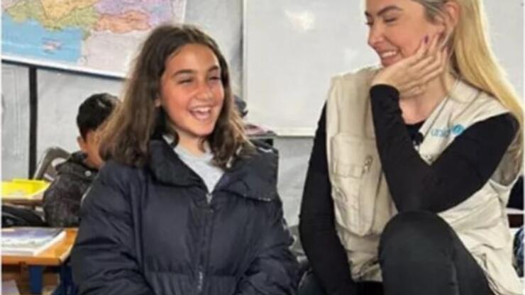 Hadise met with earthquake survivor children in Hatay